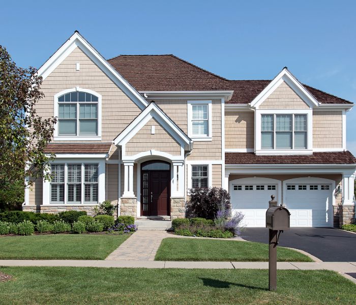 house with new roof installation in Brookline